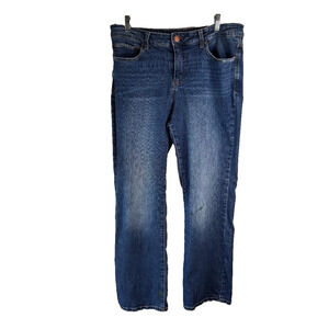Everflex Mid rise Jeans Women's Size 16 Wide Leg‎ Stretch Stain on leg